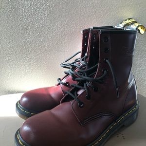 Dr Martens in brick red